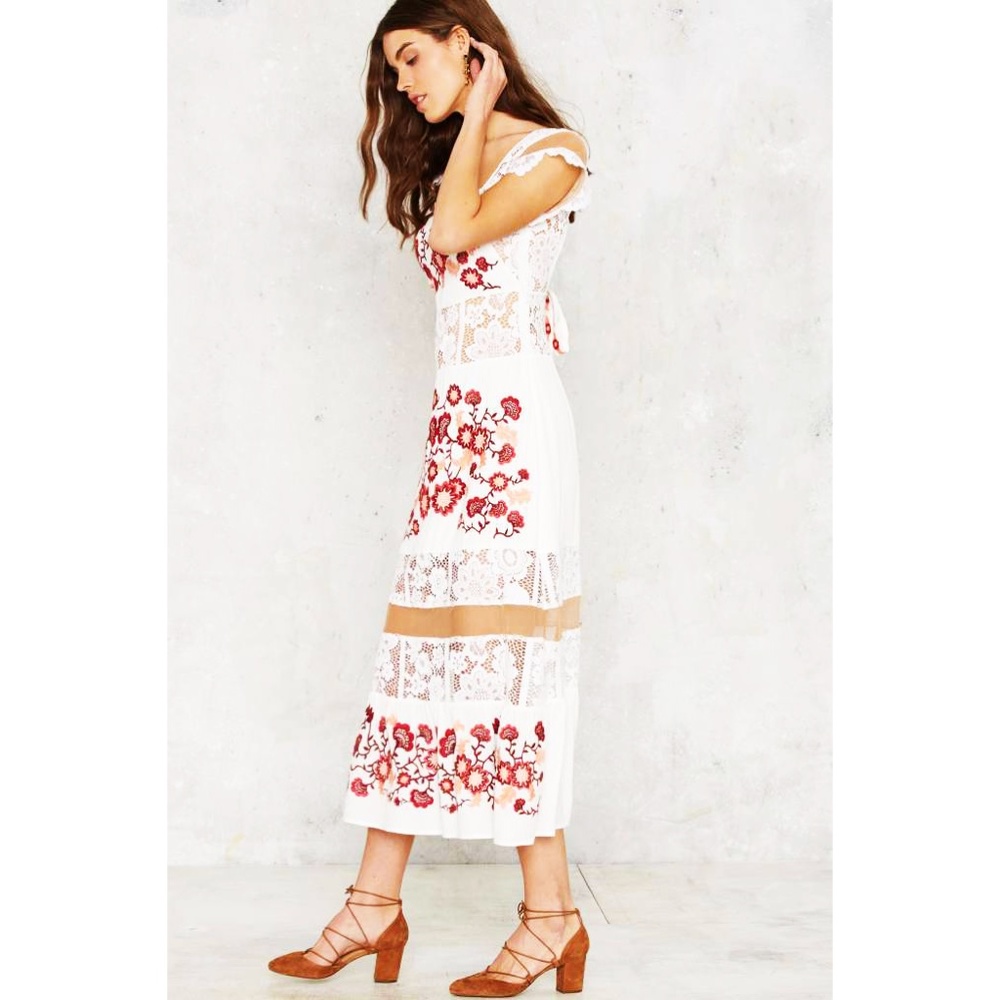 NWOT For Love & Lemons Cecelia Floral Maxi Dress (Size Medium)